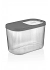 2Li 10 LT Multibox Füme Kayar Kapaklı Saklama Kabı & Erzak Kabı & Toz Ve Tablet Deterjan Kutusu