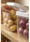 2Li 12 LT Multibox Beyaz Kayar Kapaklı Saklama Kabı & Erzak Kabı & Patates Soğan Kovası