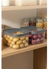 2Li 12 LT Multibox Füme Kayar Kapaklı Saklama Kabı & Erzak Kabı & Patates Soğan Kovası