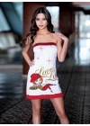 2427 BERRAK BAYAN LOVE LOVE BASKILI ELBİSE