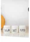 3 Lü Seramik Baharat Seti Beyaz 350 ml