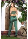 3 PARÇA GECELİK SETİ ; GÖMLEK, BRALET SÜTYEN VE PANTOLON TAKIM ZÜMRÜT (MGP31726)