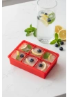 6 Hazneli Silikon Buz Kalıbı & Çok Amaçlı Buzluk Ve Dondurucu Organizeri 11x16 cm