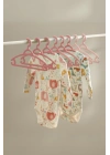 6’lı Bebek Askısı & Bebek Gardırop Askısı Pembe Set