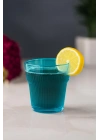Akrilik Aquamarin 6lı Kısa Bardak & Su Meşrubat Kahve Yanı Bardağı 300 ml ( Cam Değildir )