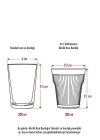 Akrilik Lacivert 6lı Kısa Bardak & Su Meşrubat Kahve Yanı Bardağı 300 ml ( Cam Değildir )