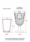 Akrilik Lacivert Tekli Kadeh & Su Meşrubat Kahve Yanı Bardağı 450 ml ( Cam Değildir )