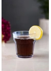 Akrilik Lacivert Tekli Kısa Bardak & Su Meşrubat Kahve Yanı Bardağı 300 ml ( Cam Değildir )