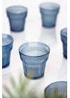 Akrilik Lacivert Tekli Kısa Bardak & Su Meşrubat Kahve Yanı Bardağı 300 ml ( Cam Değildir )