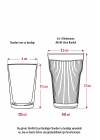 Akrilik Lacivert Tekli Uzun Bardak & Su Meşrubat Bardağı 400 ml ( Cam Değildir )