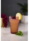 Akrilik Mürdüm Tekli Uzun Bardak & Su Meşrubat Bardağı 400 ml ( Cam Değildir )
