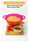 Akrilik Pembe Makarna Süzgeçi & Sebze Meyve Süzgeçi