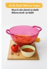 Akrilik Pembe Makarna Süzgeçi & Sebze Meyve Süzgeçi