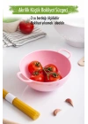 Akrilik Soft Pembe Mini Pirinç Süzgeçi & Bakliyat Süzgeçi (3 SU BARDAĞI ÖLÇÜLÜ)
