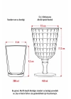 Allegra Füme Kadeh Bardak - 450 ml Tekli Akrilik Malzeme - Cam Değildir Kırılmaya Dayanıklı