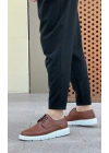 Ba0003 Bağcıklı Klasik Taba Beyaz Kalın Taban Casual Erkek Ayakkabı Erkek Klasik Ayakkabı
