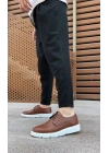 BA0003 Bağcıklı Klasik Taba Beyaz Kalın Taban Casual Erkek Ayakkabı