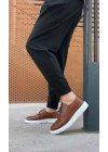 BA0003 Bağcıklı Klasik Taba Beyaz Kalın Taban Casual Erkek Ayakkabı
