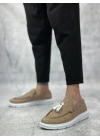 Ba0005 Bağcıksız Yüksek Taban Klasik Keten Hardal Püsküllü Erkek Ayakkabı Erkek Klasik Ayakkabı