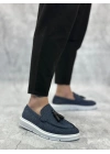 Ba0005 Bağcıksız Yüksek Taban Klasik Keten Lacivert Püsküllü Erkek Ayakkabı Erkek Klasik Ayakkabı