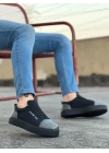 BA0104 Bağcıklı Siyah Ekose Süet Siyah Taban Spor Klasik Erkek Ayakkabı