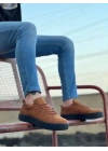 BA0104 Bağcıklı Taba Süet Siyah Taban Spor Klasik Erkek Ayakkabı