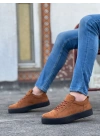 BA0104 Bağcıklı Taba Süet Siyah Taban Spor Klasik Erkek Ayakkabı