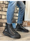 Ba0142 Bantlı Erkek Yüksek Taban Siyah Tabanlı Spor Erkek Bot