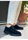 BA0237 Bağcıklı Klasik Siyah Taban  Süet Casual Erkek Ayakkabı