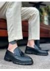BA0240 Püsküllü Cilt Klasik Yüksek Taban Casual Erkek Ayakkabı