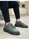 BA0245 Haki Akıllı Lastik Bağcık Yüksek Taban Günlük Erkek Ayakkabı