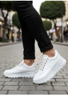 BA0246 Beyaz Bağcıklı Yüksek Taban Günlük Erkek Ayakkabı