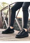 Ba0310 Boa Kalın Yüksek Taban Fermuarlı Siyah Siyah Erkek Ayakkabı Erkek Günlük Ayakkabı