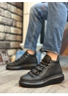 Ba0312 Bağcıklı Yüksek Siyah Taban Erkek Tarz Spor Erkek Bot