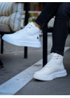 Ba0318 Bağcıklı Erkek Yüksek Taban Beyaz Spor Erkek Bot