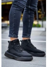 Ba0318 Bağcıklı Erkek Yüksek Taban Siyah Taban Spor Erkek Bot
