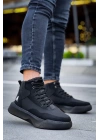 Ba0318 Bağcıklı Erkek Yüksek Taban Siyah Taban Spor Erkek Bot