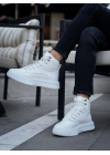 Ba0321 Gizli Bağcıklı Erkek Yüksek Taban Beyaz Spor Erkek Bot