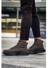 Ba0321 Gizli Bağcıklı Erkek Yüksek Taban Kahverengi Spor Erkek Bot