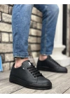 Ba0323 Boa Kalın Tırtık Yüksek Siyah Taban Siyah Bağcıklı Spor Erkek Ayakkabı Erkek Günlük Ayakkabı