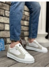 Ba0323 Boa Kalın Tırtık Yüksek Taban Beyaz Gri Bağcıklı Spor Erkek Ayakkabı Erkek Günlük Ayakkabı