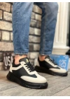 Ba0327 Boa Gri Siyah Kalın Yüksek Taban Bağcıklı Spor Erkek Ayakkabı Erkek Günlük Ayakkabı