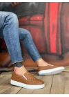 BA0353 Bağcıksız Kapitone Taba Günlük Erkek Ayakkabı
