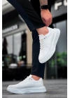 Ba0354 Günlük Bağcıklı Erkek Yüksek Taban Beyaz Erkek Spor Ayakkabı