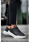 Ba0354 Günlük Bağcıklı Erkek Yüksek Taban Siyah Erkek Spor Ayakkabı