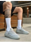BA0375 Özel Örme Triko Tarz Gri Renk Spor Ayakkabı