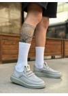 BA0375 Özel Örme Triko Tarz Gri Renk Spor Ayakkabı