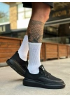 BA0375 Özel Örme Triko Tarz Siyah Renk Siyah Taban Spor Ayakkabı