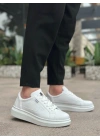 Ba0423 Boa Kalın Yüksek Taban Beyaz Bağcıklı Spor Erkek Ayakkabı Erkek Günlük Ayakkabı