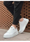 Ba0423 Boa Kalın Yüksek Taban Beyaz Bağcıklı Spor Erkek Ayakkabı Erkek Günlük Ayakkabı